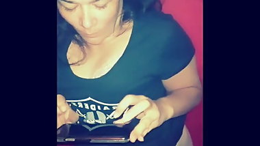 Beautiful cougar lays up until it's time to fuck....