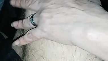 Horny Granny Strokes My Foot