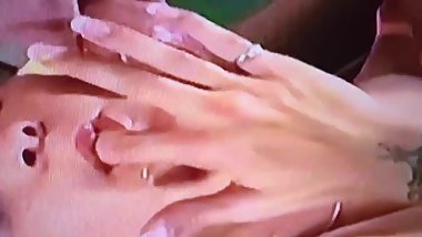 Slow-motion cock vacuuming up cum!